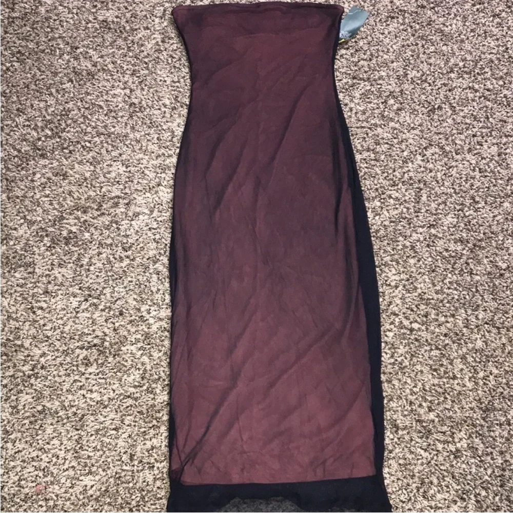 Wild Fable Mesh Overlay Strapless Bodycon Midi Dress Various Sizes | NWT - Picture 2 of 5